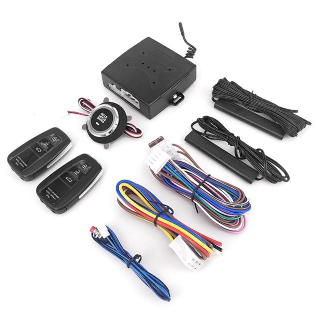 12V Car SUV Keyless Entry System Engine Start Alarm System One-button Push Start System Remote Starter Stop Car Accessories