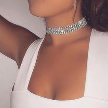 Load image into Gallery viewer, Crystal Choker Rhinestone Necklace Women Jewelry Accessories Silver Color Chain Punk Gothic Chokers Collier