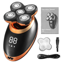 Load image into Gallery viewer, Waterproof Electric Shaver Razor for Men Beard Hair Trimmer Rechargeable Bald Head Shaving Machine LCD Display Grooming Kit