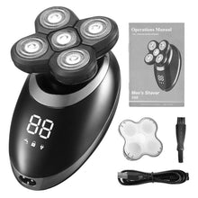 Load image into Gallery viewer, Waterproof Electric Shaver Razor for Men Beard Hair Trimmer Rechargeable Bald Head Shaving Machine LCD Display Grooming Kit
