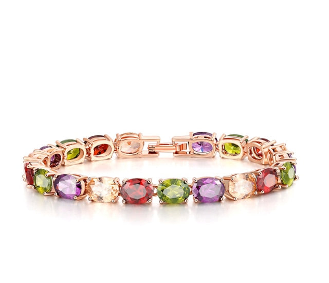 4mm Iced Out Chain Cubic Zirconia Tennis Bracelet Bracelets For Women Men Gold Silver Color Bracelet CZ Chain Jewelry Great Gift