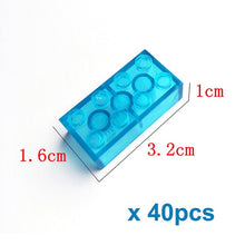 Load image into Gallery viewer, 40pcs DIY Building Blocks Thick Figures Bricks 2x4 Dots Educational Creative Size Compatible With 3001 Plastic Toys for Children