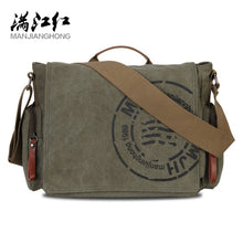 Load image into Gallery viewer, Manjianghong Leisure Canvas Men's Briefcase Bags Quality Guaranteed Man's Shoulder Bag Fashion Business Functional Messenger Bag