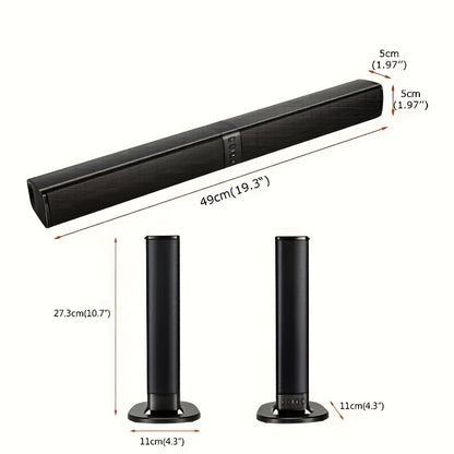 20W 3D Wireless Home Theater Computer Stereo Surround Speakers - Transformable into Two TV Speakers - Perfect Gift for Any Occasion