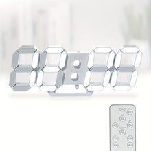 Load image into Gallery viewer, KOMUGI 9.7&quot; Digital LED Wall Clock with Remote Control - USB Powered, Auto Dimmable, Alarm, Large Display for Bedroom &amp; Living Room, Living Room Decor | Cubeshaped Design | Durable LED Numerals, Clock for Living Room
