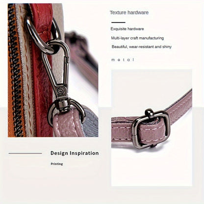 Mini Crossbody Cellphone Bag - High-Quality Genuine Leather, Fashionable Handbag for Women, Stylish Shoulder Bag with Adjustable Strap, Spacious Messenger Sac for Mobile Phones and Essentials - Designer Fashion Accessory