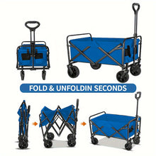 Load image into Gallery viewer, Heavy Duty] AIRRDELI Heavy Duty Foldable Wheeled Cart | Utility Cart for Groceries, Sports, Gardening, Shopping and Camping | Youngsters&#39; portable folding cart
