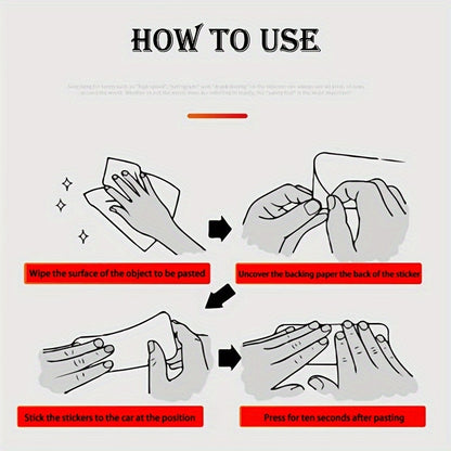 5pcs/set Car Reflective Sticker Warning Rear Safety Cover Anti-Collision Protection Sticker Rear Collision Prevention Warning Sticker Car Accessories