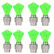 Load image into Gallery viewer, Cubidupi 4/8/16pcs Universal Fit LED Wheel Rim Lights, Plastic Material, Waterproof and Sun-Resistant, for Cars and Motorcycles, Blue and Green Breathing Fire Effect, Tire Valve Decoration
