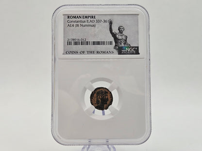Roman Empire Coin Constantias II AD 337-3361 AE4 (BI Nummus) Coins of the Romans