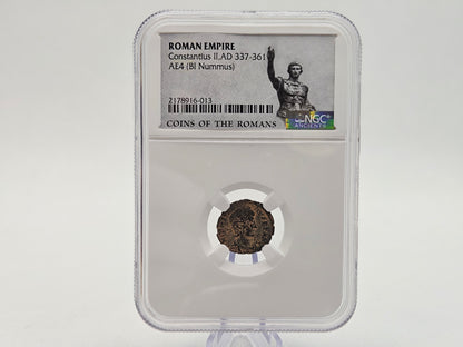 Roman Empire Coin Constantias II AD 337-3361 AE4 (BI Nummus) Coins of the Romans