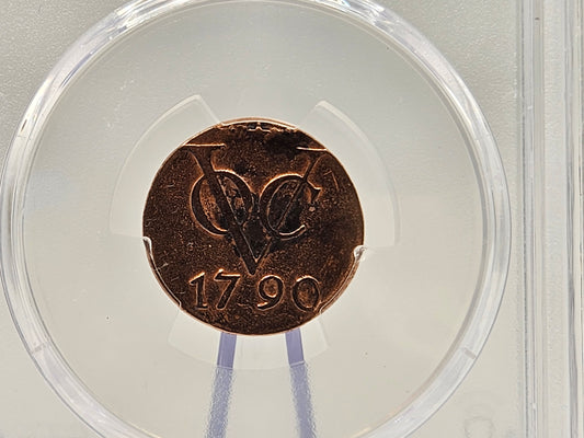 1790 1st New York Penny Coin DUIT VOC DUTCH Coin