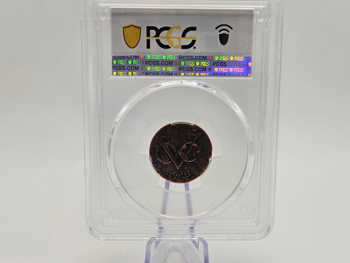 1790 1st New York Penny Coin Duit VOC Dutch coins