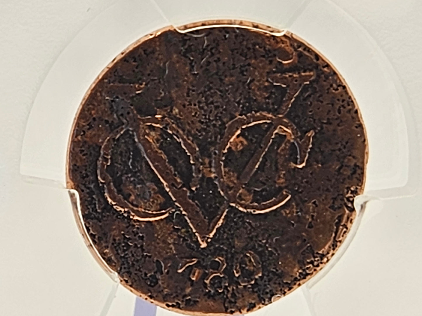 1790 1st New York Penny Coin Duit VOC Dutch coins