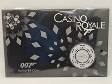Load image into Gallery viewer, 007 Casino Royale Poker Chip 1oz Silver .999 Fine Silver Brilliant Silver Coin Limited Edition Limited Mintage
