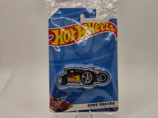 1oz Silver .999 Fine Silver Brilliant Hot Wheels Bone Shaker Silver Coin in Bar Limited Edition