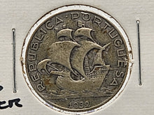 Load image into Gallery viewer, 1932 2 1/2 Escudos Portugal Silver Coin .0731 oz Silver Rare Coin
