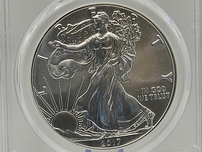 2017 $1 Coin First Strike MS70 Silver Eagle Walking Early Release Certified Silver Coin The West Point Mint