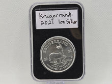 Load image into Gallery viewer, 2021 1oz Silver .999 Fine Silver Brilliant South African Krugerrand Silver Coin in Slab
