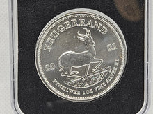 Load image into Gallery viewer, 2021 1oz Silver .999 Fine Silver Brilliant South African Krugerrand Silver Coin in Slab
