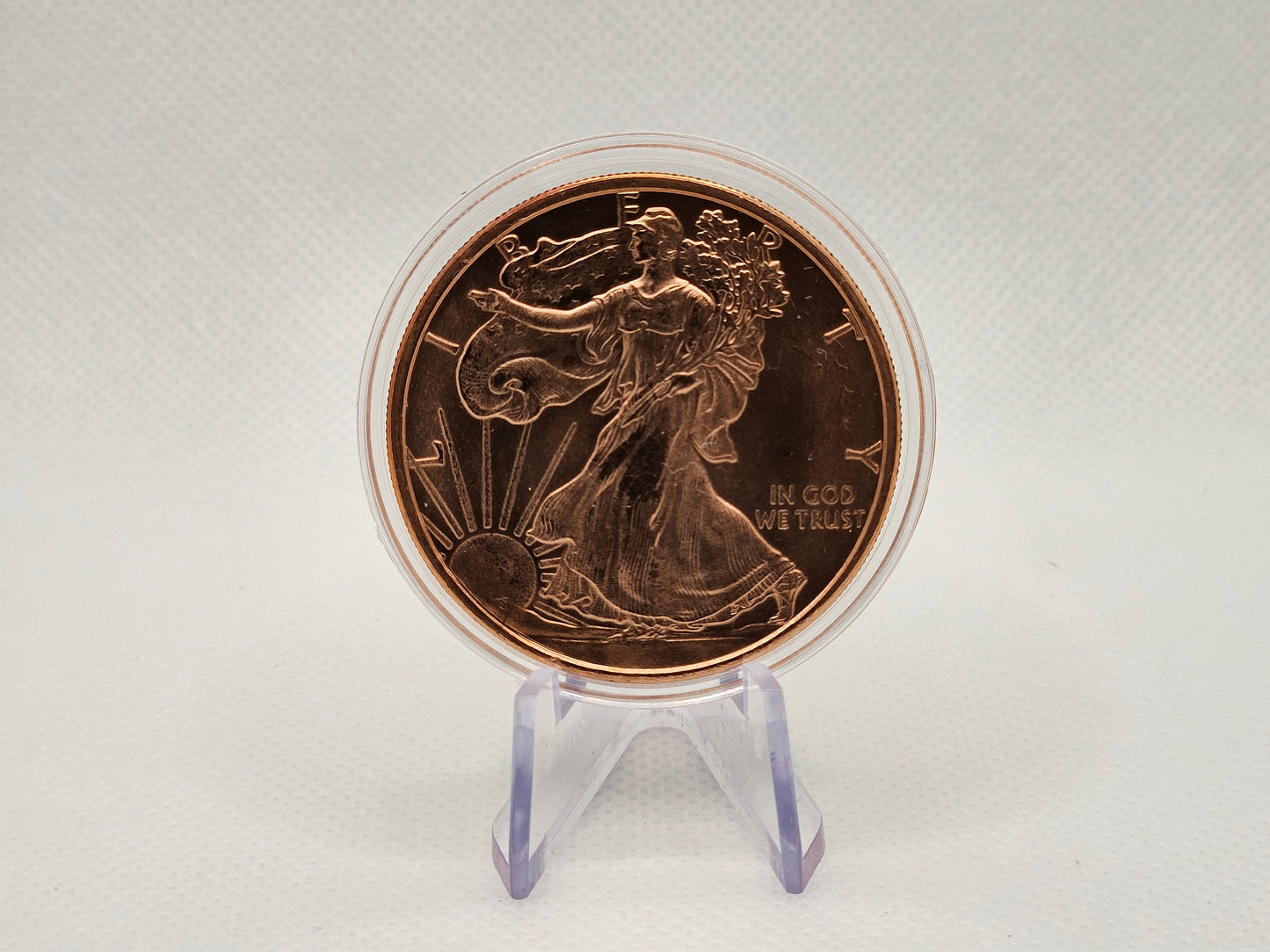 1oz Copper Fine Copper Brilliant Walking Liberty Copper Round