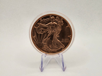 1oz Copper Fine Copper Brilliant Walking Liberty Copper Round