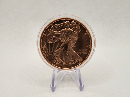 1oz Copper Fine Copper Brilliant Walking Liberty Copper Round