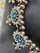 Load image into Gallery viewer, Zuni Tribe Native American Sterling Silver Jewelry with Turquoise Inlay Absolute Stunner
