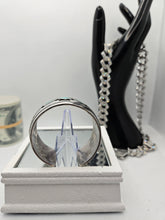 Load image into Gallery viewer, Vintage Native American Indian Sterling Silver Etched Cuff Turquoise Bracelet
