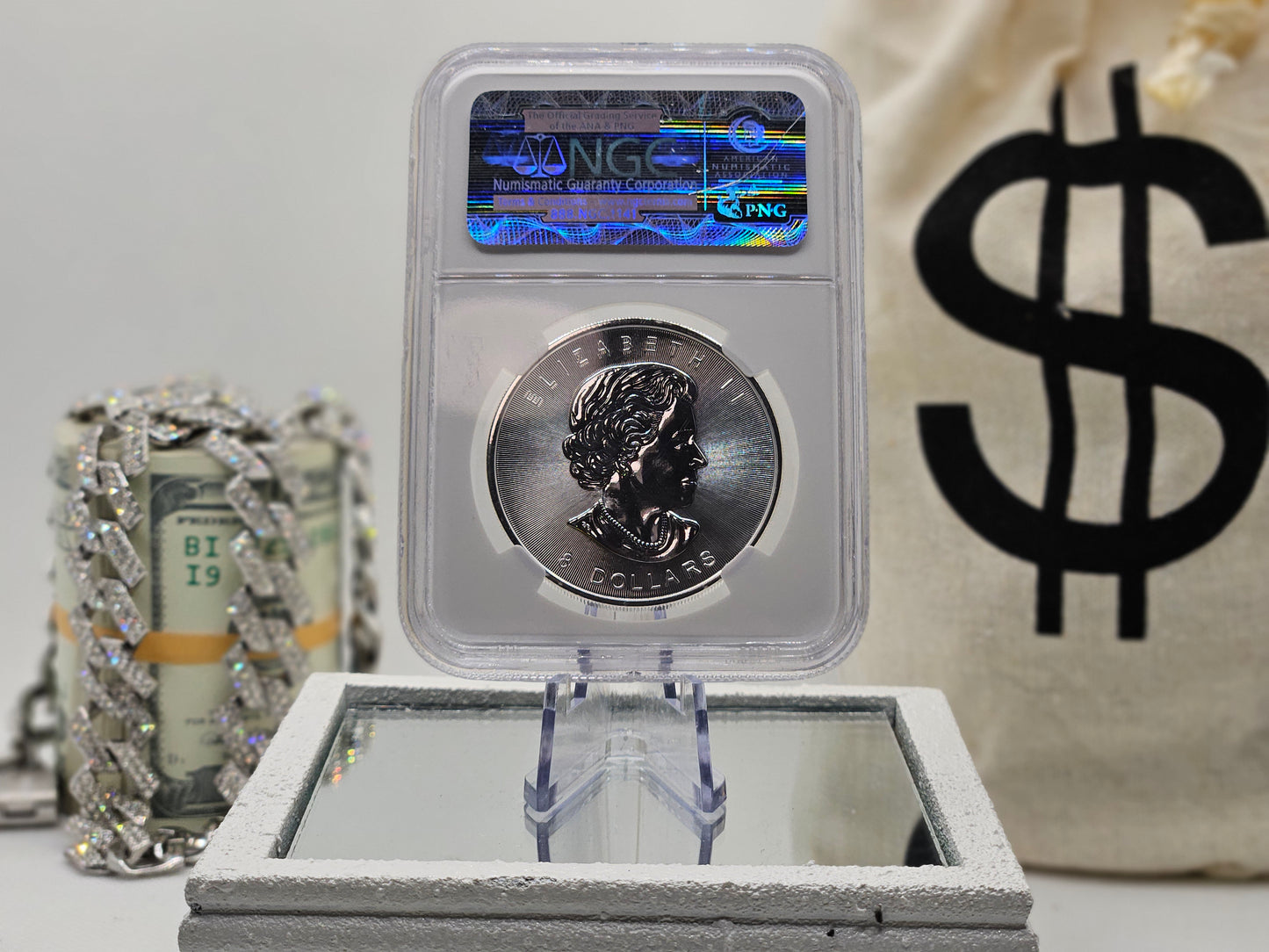 2015 1.25oz Silver Dollar MS70 Perfect Early Release 1.25oz Coin in Display Case