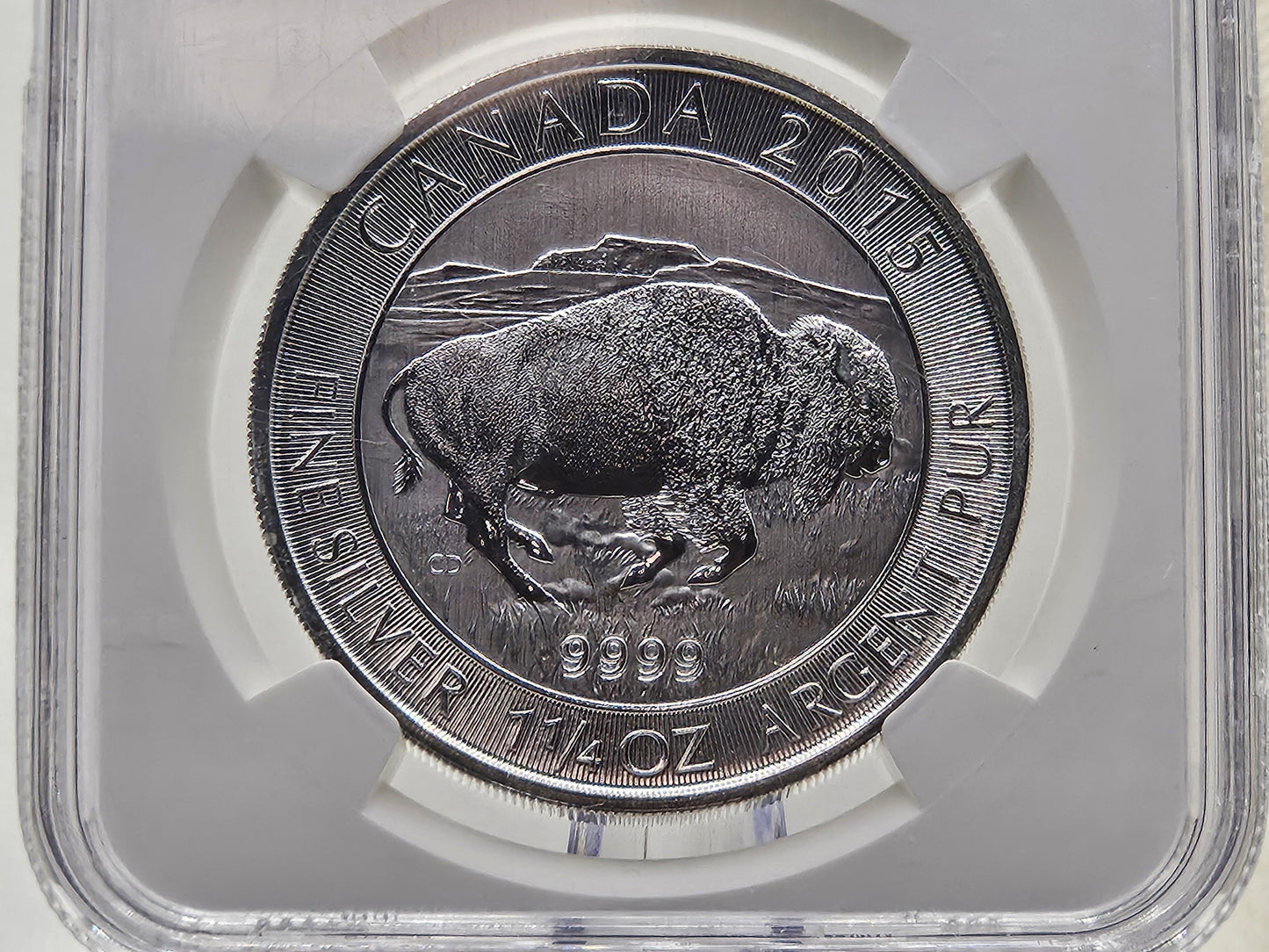 2015 1.25oz Silver Dollar MS70 Perfect Early Release 1.25oz Coin in Display Case