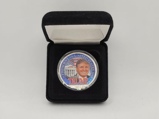 1oz Silver .999 Fine Silver Colored President Trump Silver Round in Original Case .999 Silver Round 1 oz