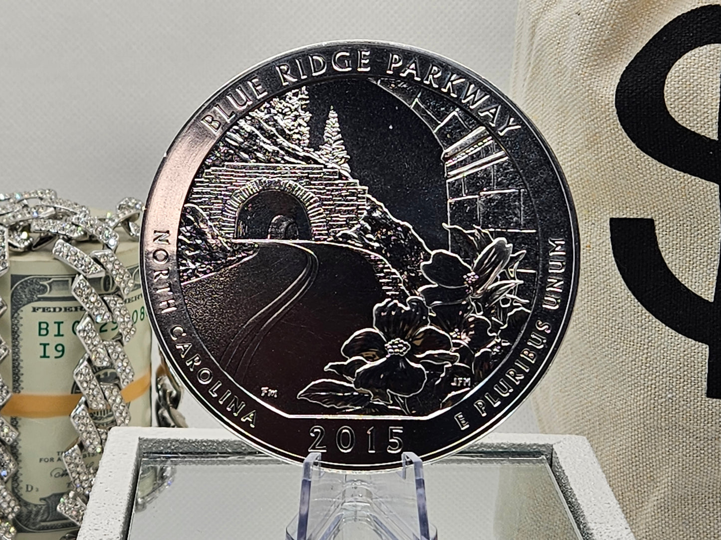 2015 5 oz ATB Blue Ridge Parkway Silver Coins Bar 5oz Real Coin Buy Shop Now