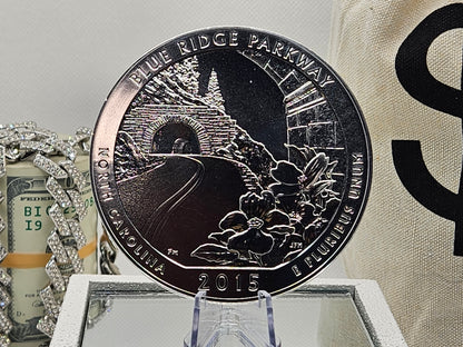 2015 5 oz ATB Blue Ridge Parkway Silver Coins Bar 5oz Real Coin Buy Shop Now