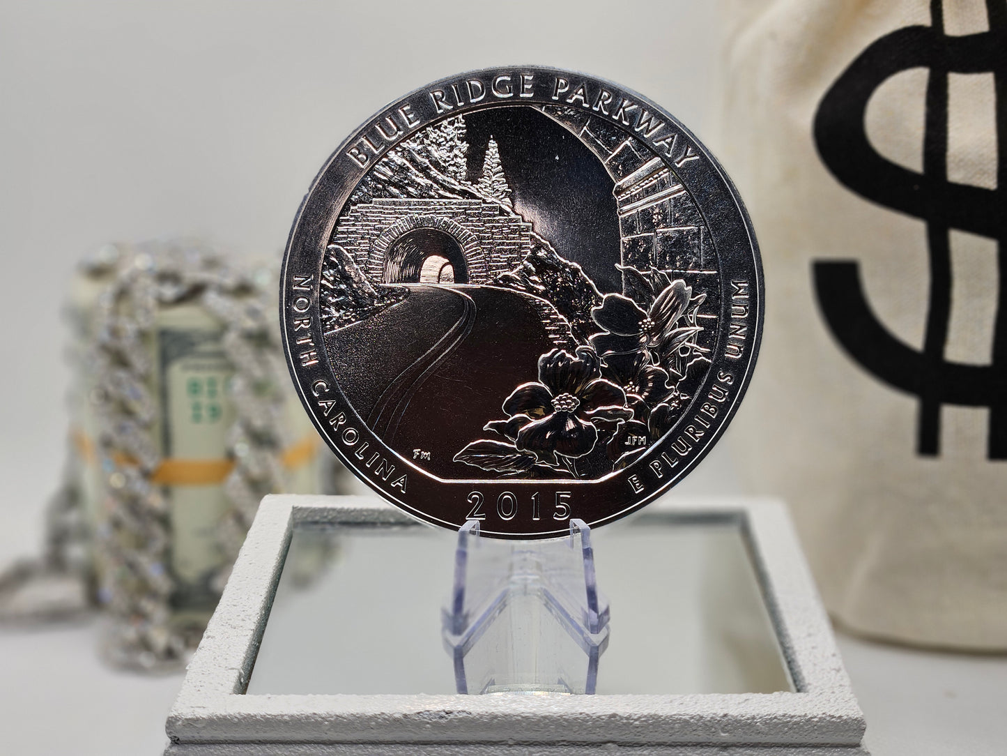 2015 5 oz ATB Blue Ridge Parkway Silver Coins Bar 5oz Real Coin Buy Shop Now