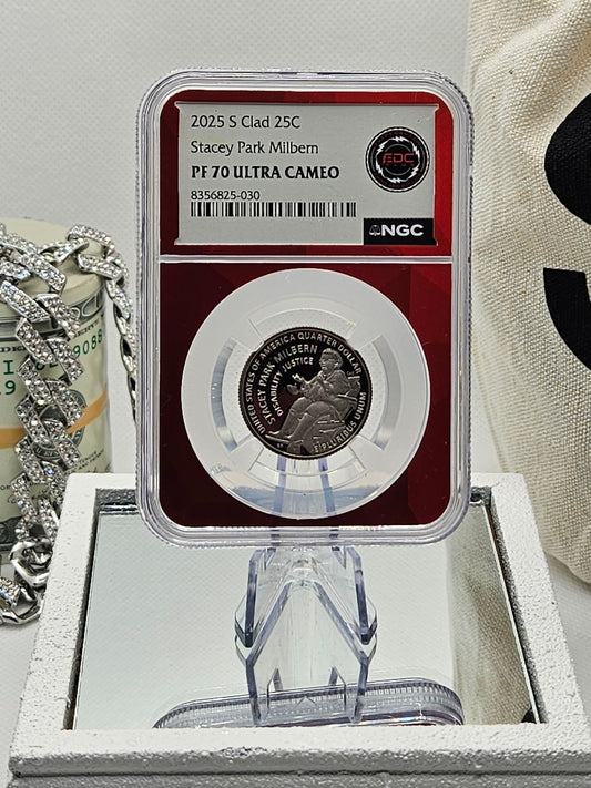 2025 S Clad 25C Stacey Park Milburn NGC Graded PF70 Ultra Cameo