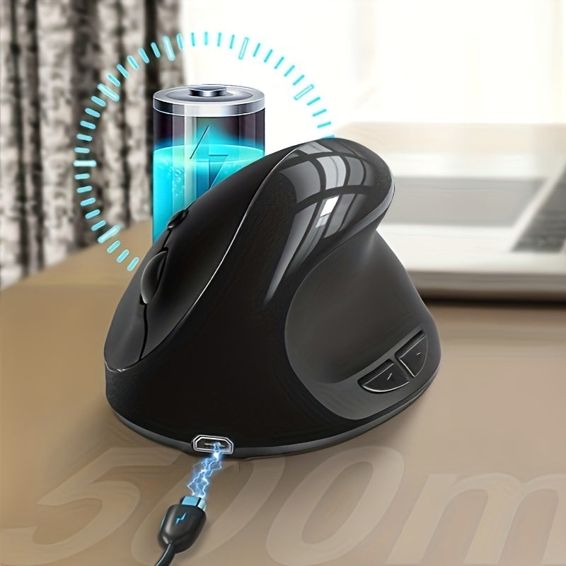 Ergonomic Mouse, Rechargeable Vertical Wireless Mouse Small Right Handed Computer Wireless Mouse for Laptop, Desktop, PC Purple