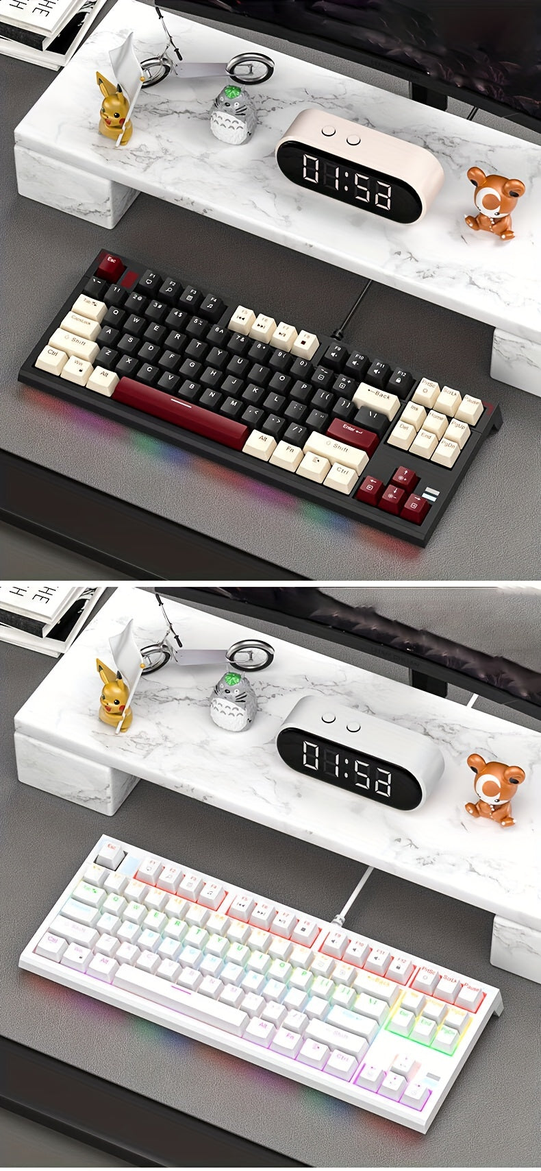 MageGee 75% Mechanical Gaming Keyboard With Blue Switch, LED Backlit Keyboard, 87 Keys Compact TKL Wired Computer Keyboard For Windows Laptop PC Gamer Gift For Birthday/Easter/Boy/Girlfriend