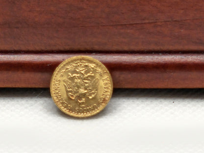 1945 Mexico Dos Pesos BU/UNC Gold Coin Estados Unidos Mexicanos