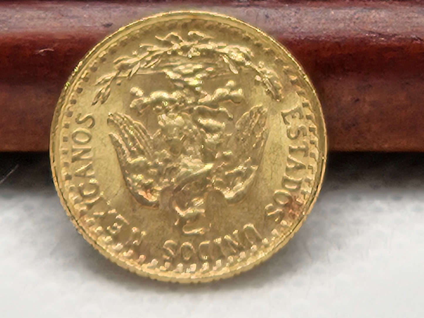 1945 Mexico Dos Pesos BU/UNC Gold Coin Estados Unidos Mexicanos