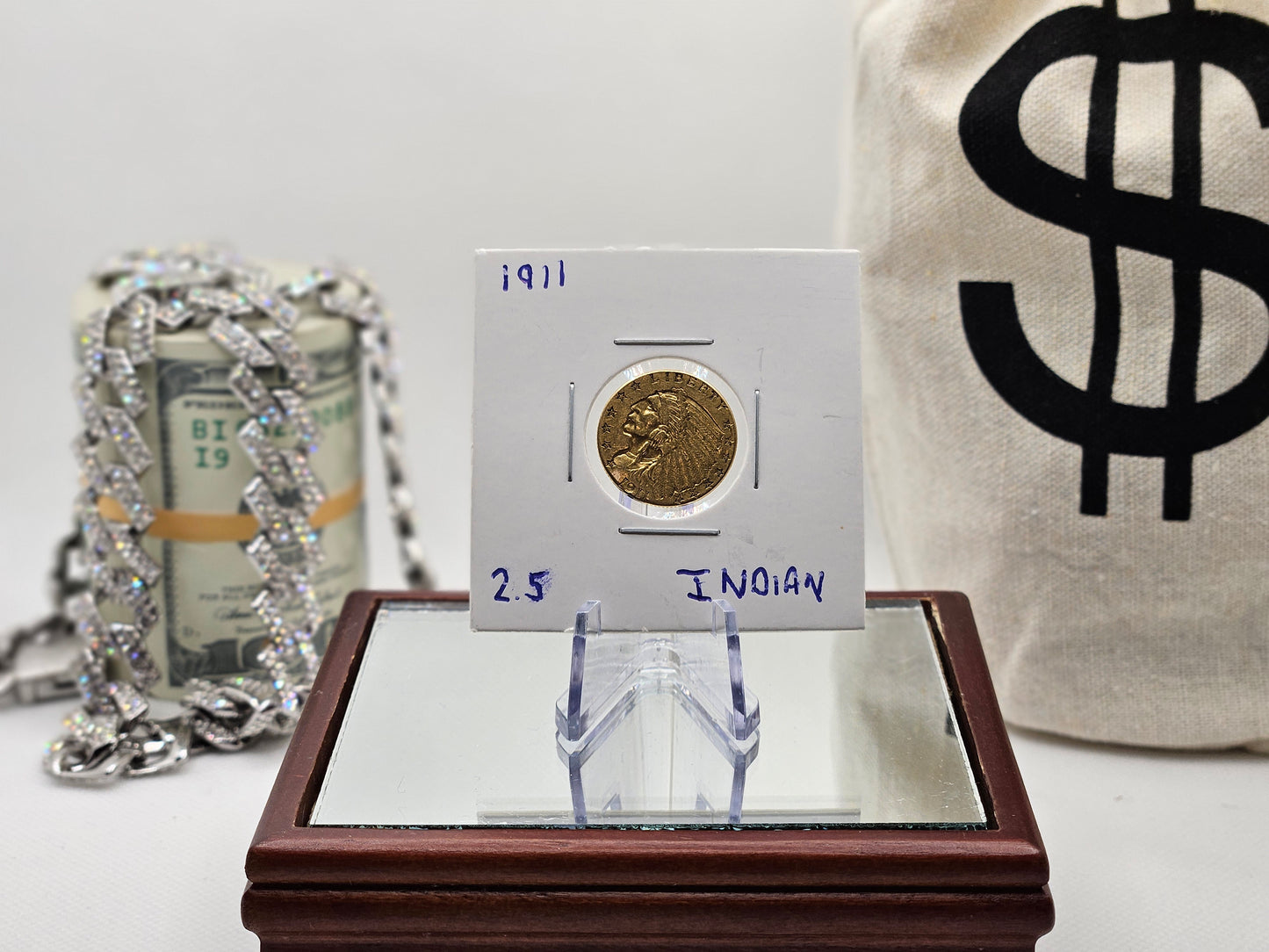 1911 $2.5 Dollar Indian Head Quarter Eagle Gold Bullion Coin