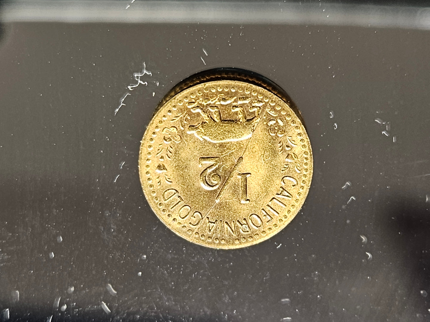 1854 California Gold 1/2 - Plated - Token / Souvenir Fractional