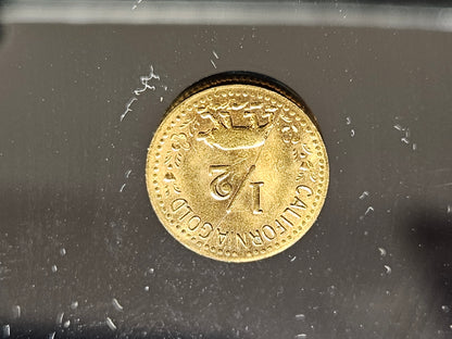 1854 California Gold 1/2 - Plated - Token / Souvenir Fractional
