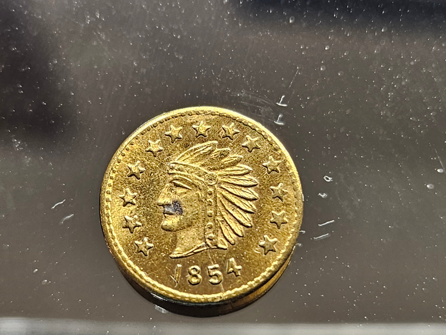 1854 California Gold 1/2 - Plated - Token / Souvenir Fractional