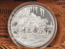Load image into Gallery viewer, Cerberus 3 Headed Hounds of Hell 1oz Silver Coin with Indian Prayer Bag BUY NOW!
