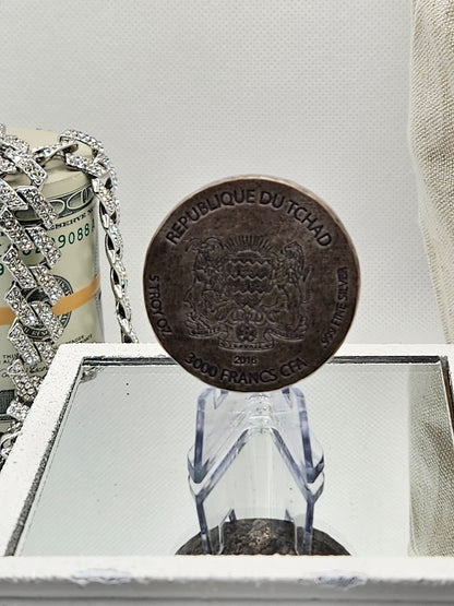 2016 Republic of Chad Egyptian Relic Series King Tut 5 oz .999 Scottsdale Silver