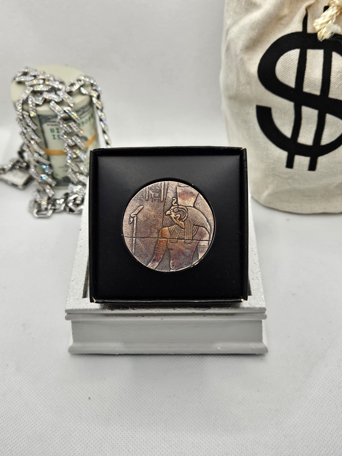 Rare Toned Limited Mintage 2016 Scottsdale Horus Relic Egypt 2oz Silver Coin