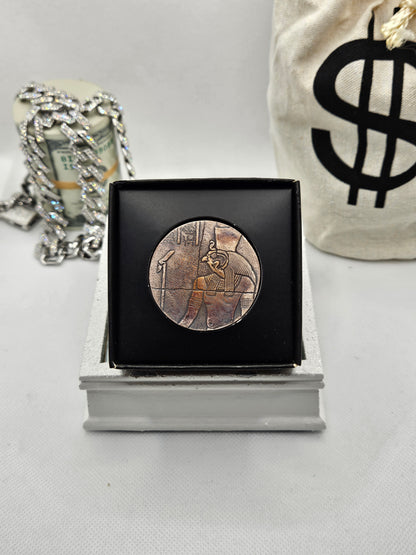 Rare Toned Limited Mintage 2016 Scottsdale Horus Relic Egypt 2oz Silver Coin