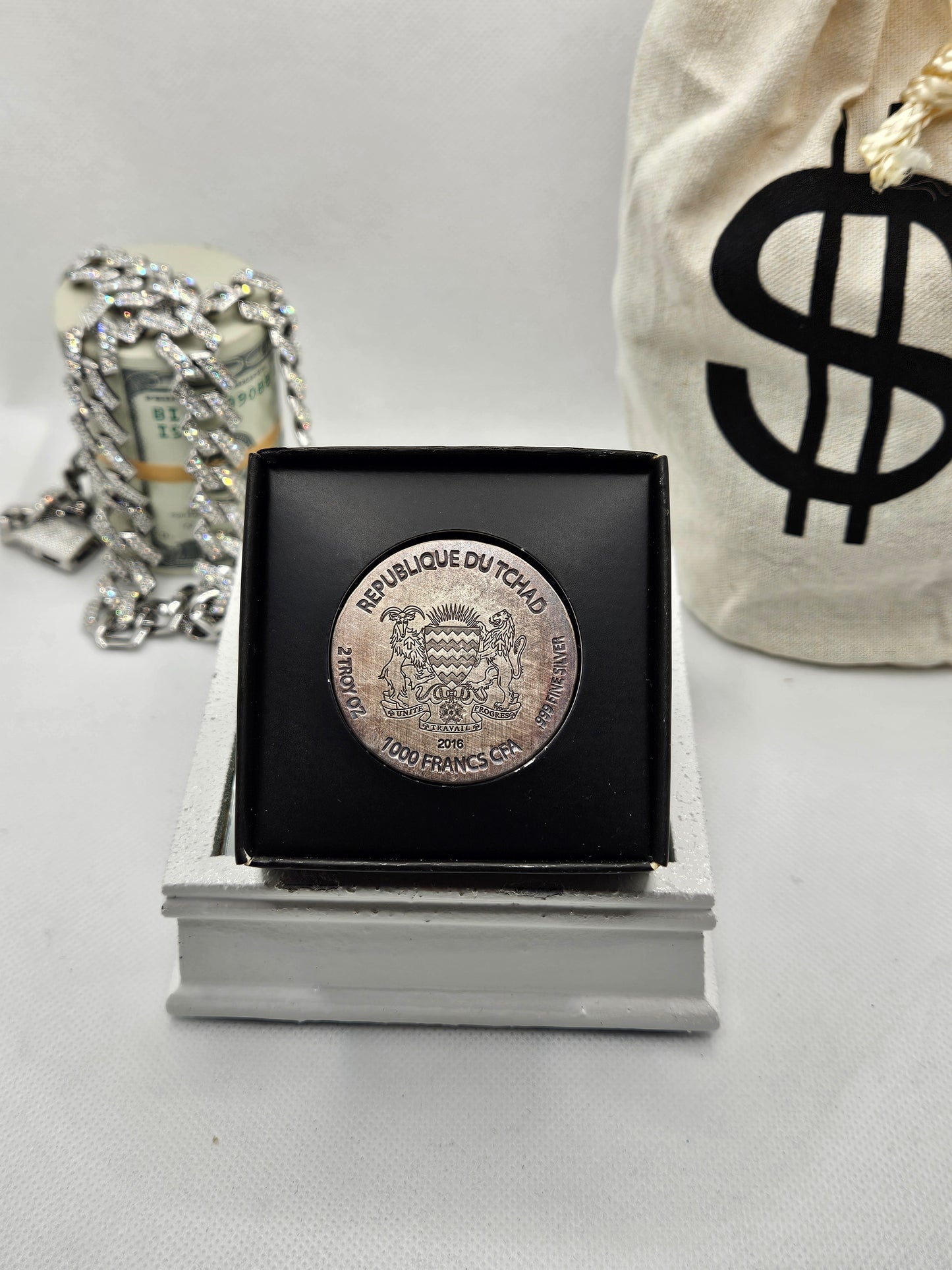 Rare Toned Limited Mintage 2016 Scottsdale Horus Relic Egypt 2oz Silver Coin