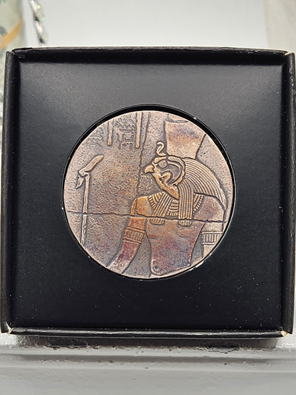 Rare Toned Limited Mintage 2016 Scottsdale Horus Relic Egypt 2oz Silver Coin